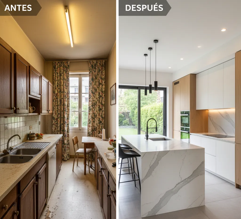 cocina reformada en pozuelo de alarcon